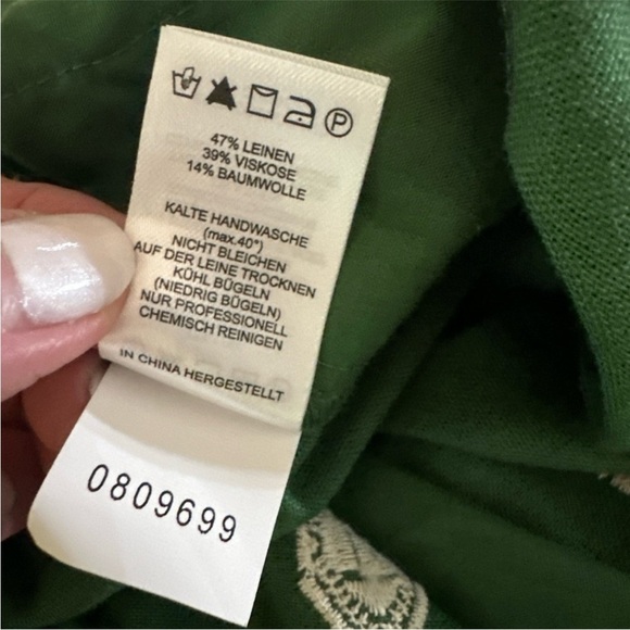 NWOT House of Harlow 1960 Boho Green Wide-Leg Elastic Waist Drawstring Pants M - Picture 10 of 12